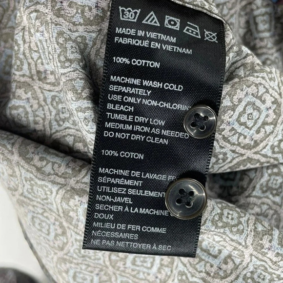 Urban Outfitters Button Up Men's L Brown Mix Paterned Long Sleeve Standard Fit - Picture 8 of 12